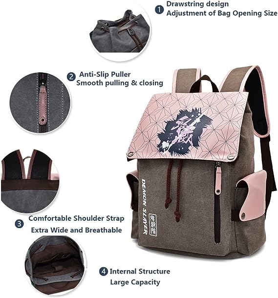 Japanese Anime Backpacks Canvas Shoulders bag 3D Print Daypack Backpack Laptops Back Pack for Anime Fans