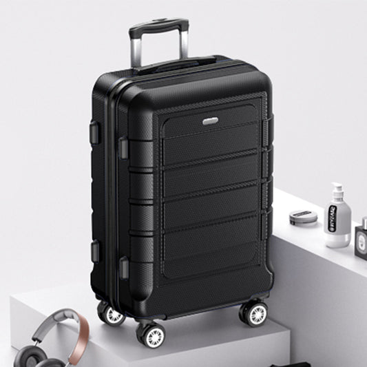 Durable Suitcase Double Wheels TSA Lock Black  Luggage