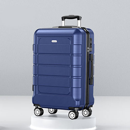 PC+ABS Durable Suitcase Double Wheels TSA Lock Blue