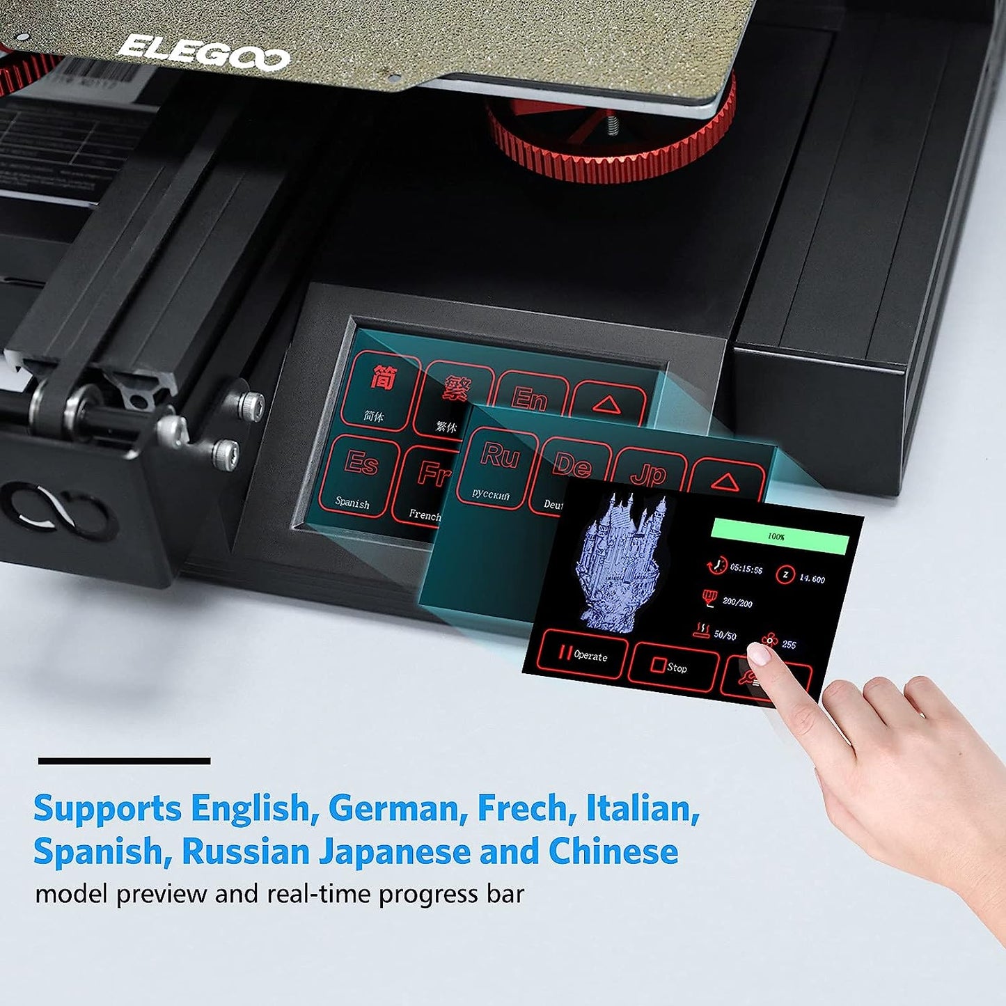 Neptune 2S FDM 3D Printer with Resume Printing Function Printing Size 8.66x8.66x9.84 inch