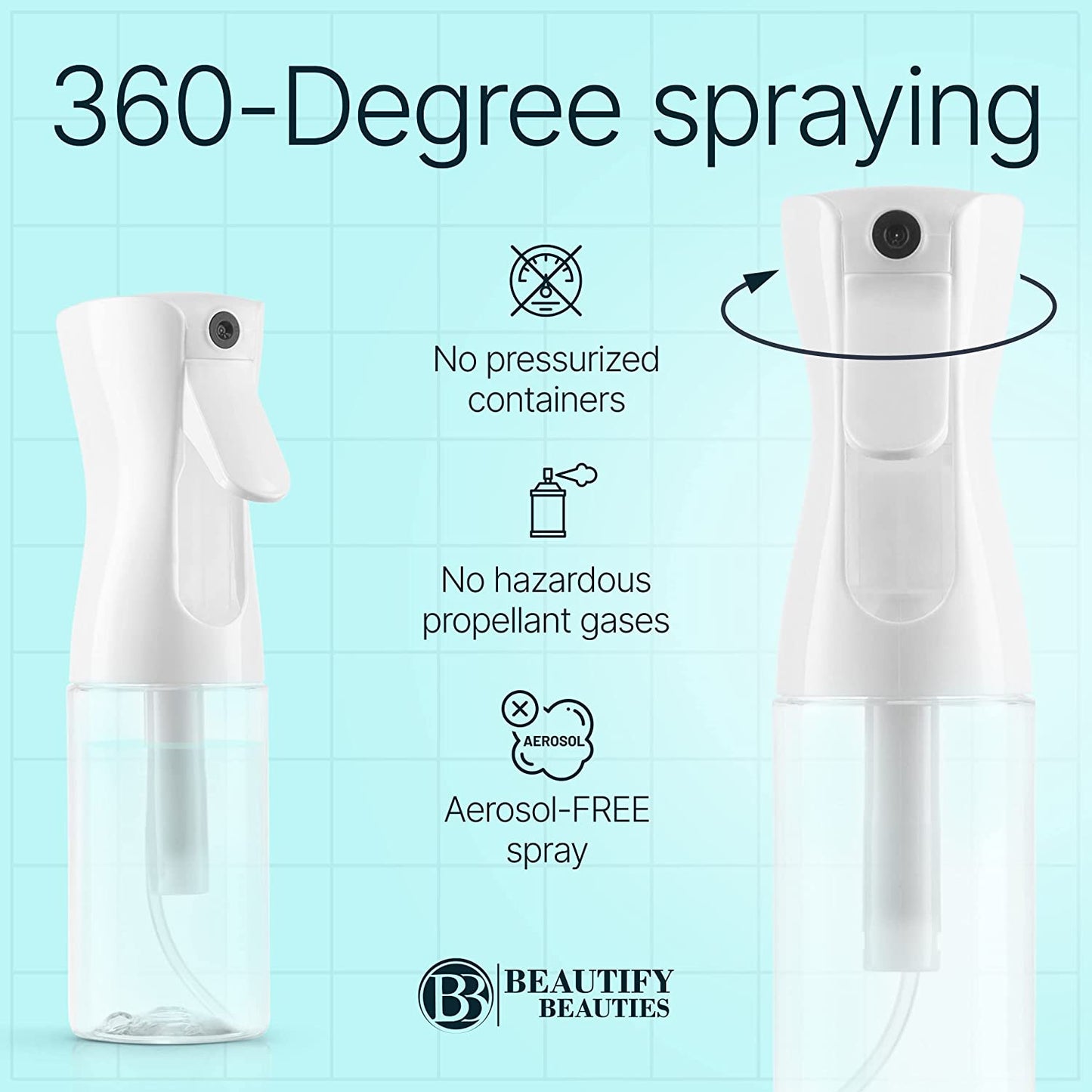 ( Sale by Bulk ) Hair Spray Bottle – Ultra Fine Continuous Water Mister for Hairstyling, Cleaning, Plants, Misting & Skin Care (5 Ounce)