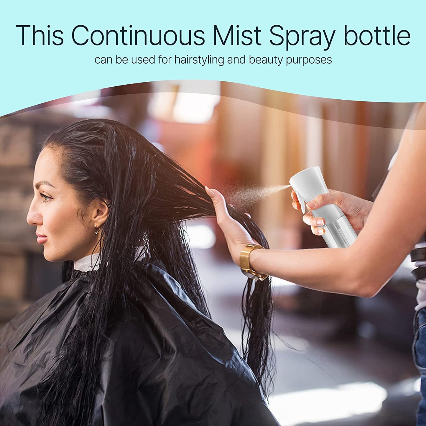 ( Sale by Bulk ) Hair Spray Bottle – Ultra Fine Continuous Water Mister for Hairstyling, Cleaning, Plants, Misting & Skin Care (5 Ounce)