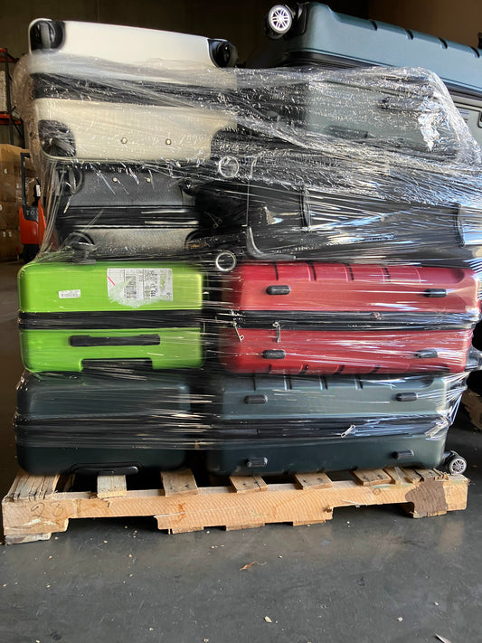 One plate - Sale by bulk of suitcase color mixed around 18 luggage set ( Around 45 to 54pieces suitcase on one plate)