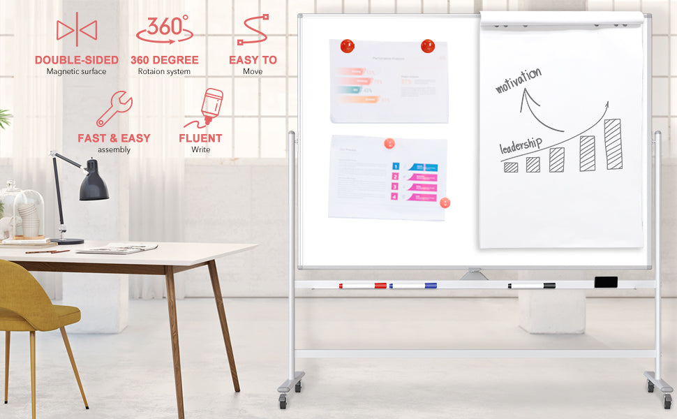 Sale by bulk (One Plate 26 to 30pieces) Mobile Whiteboard Large 360° Rolling