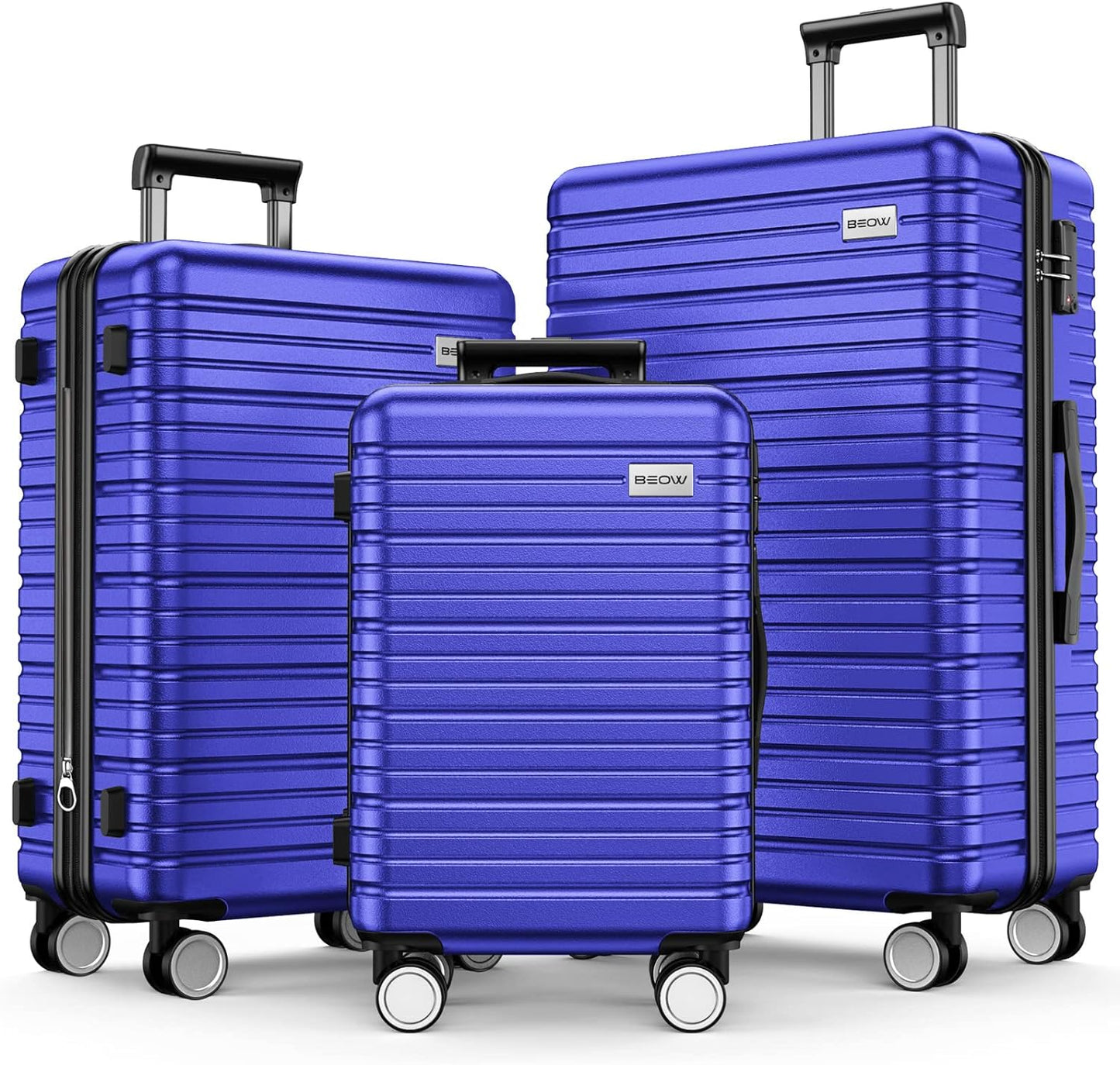 Luggage Sets 3 Piece Hardside Expandable Luggage Set Clearance Lightweight Suitcases with Wheels TSA Lock 20''/24''/28''(blue)