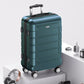 Expandable PC+ABS Durable Suitcase Double Wheels TSA Lock  (ArmyGreen)