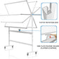 Mobile Whiteboard 48x36 inch Large 360° Rolling Adjustable White Board Easel with Stand on Wheels Locking, Double Sided Magnetic, for Home Office School, 15 Page FlipChart Pad Holder Marker Tray