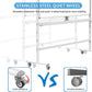 Mobile Whiteboard 48x36 inch Large 360° Rolling Adjustable White Board Easel with Stand on Wheels Locking, Double Sided Magnetic, for Home Office School, 15 Page FlipChart Pad Holder Marker Tray