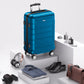Suitcase Sets Double Wheels TSA Lock Sea Blue Luggage Sets Expandable PC+ABS Durable