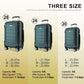 Luggage Sets Expandable Suitcase Double Wheels TSA Lock (ArmyGreen)