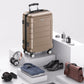 Expandable PC+ABS Durable Suitcase Sets Double Wheels TSA Lock Champagne