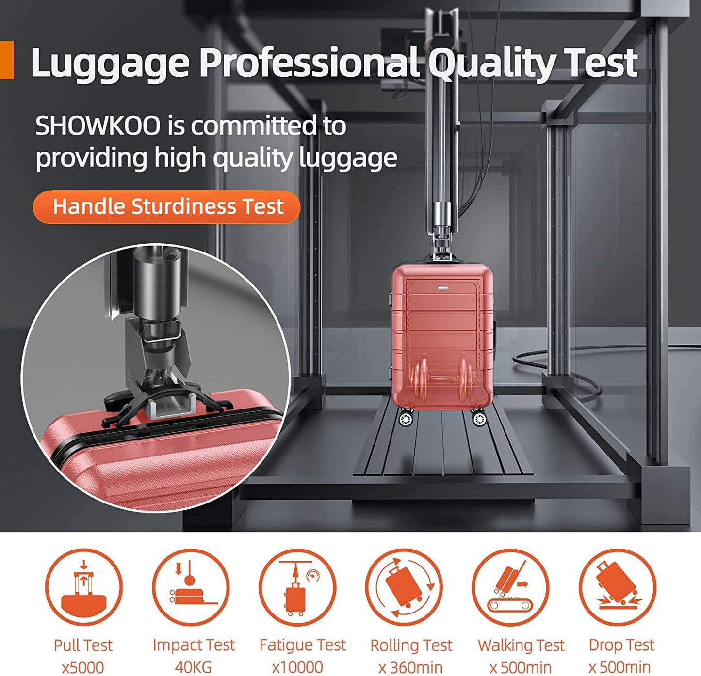 Luggage Sets Expandable PC+ABS 3pcs Suitcase Double Wheels TSA Lock Rose Gold