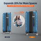 Suitcase Sets Double Wheels TSA Lock 4 Piece Luggage Set Navy