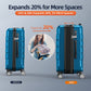 Luggage Sets Expandable PC+ABS Durable Suitcase Sets Double Wheels TSA Lock Sea Blue