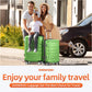 Luggage Sets Expandable PC+ABS Durable Suitcase Sets Double Wheels TSA Lock Green 3pcs