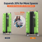 Luggage Sets Expandable PC+ABS Durable Suitcase Sets Double Wheels TSA Lock Green 3pcs