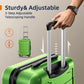 Luggage Sets Expandable PC+ABS Durable Suitcase Sets Double Wheels TSA Lock Green 3pcs