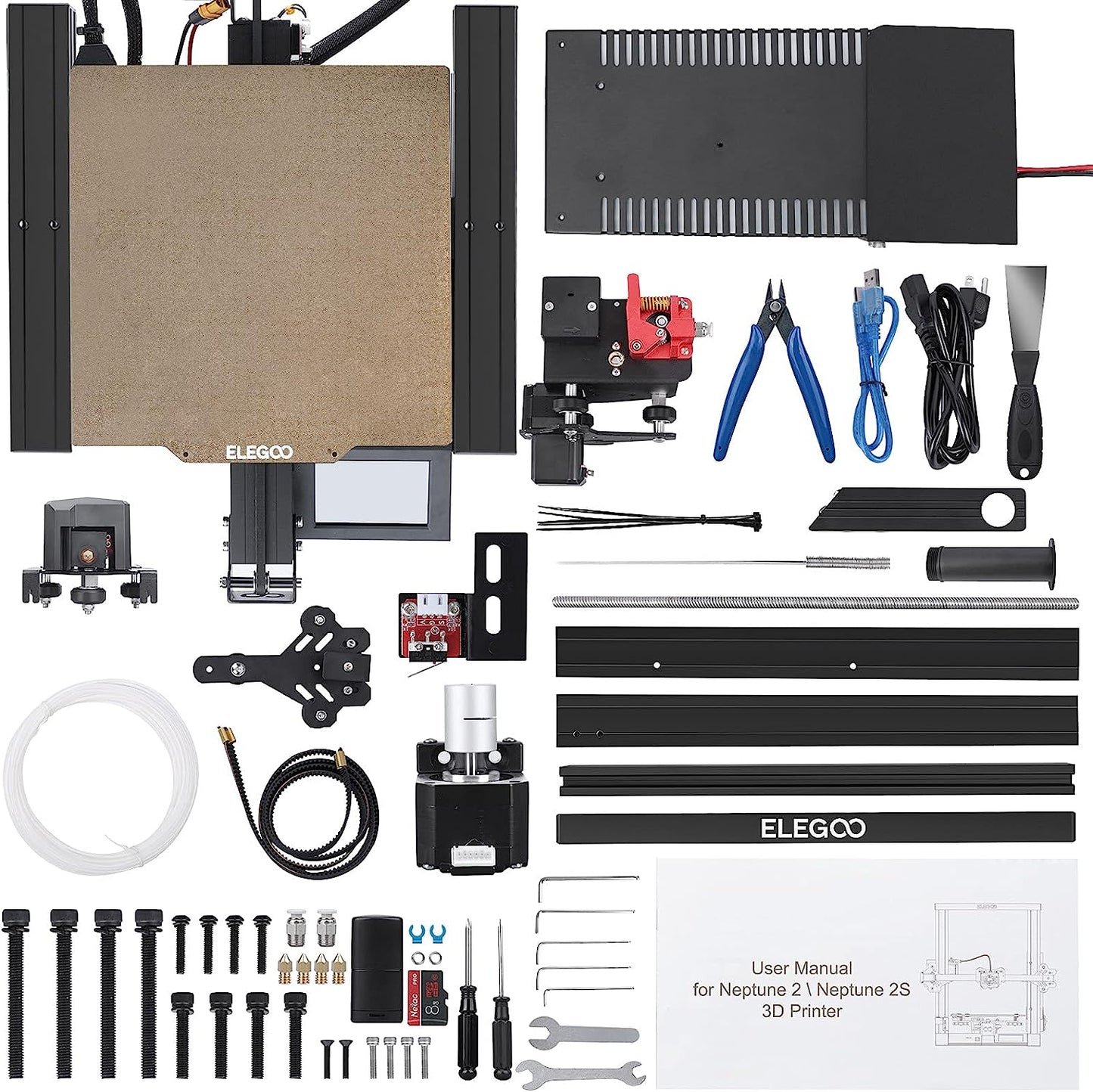 Neptune 2S FDM 3D Printer with Resume Printing Function Printing Size 8.66x8.66x9.84 inch