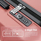 Luggage Sets Expandable PC+ABS 3pcs Suitcase Double Wheels TSA Lock Rose Gold