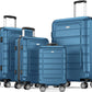 Suitcase Sets Double Wheels TSA Lock 4 Piece Luggage Set Navy