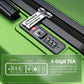 Luggage Sets Expandable PC+ABS Durable Suitcase Sets Double Wheels TSA Lock Green 3pcs