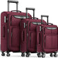Luggage Sets 3 Piece Softside Expandable Lightweight Durable Suitcase Sets Double Spinner Wheels TSA Lock