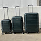 Expandable PC+ABS Durable Suitcase Double Wheels TSA Lock  (ArmyGreen)
