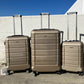 Suitcase Sets Double Wheels TSA Lock Champagne 3pcs