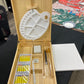 Art Easel Box Acrylic Paint Set with Portable Table Display Stand, Acrylic Paint, Canvas Panels